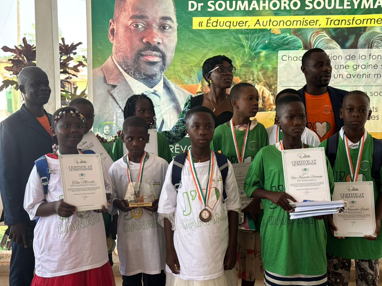 Rayane remporte le concours de lecture et de dictée porté par la Fondation Soumahoro Souleymane 